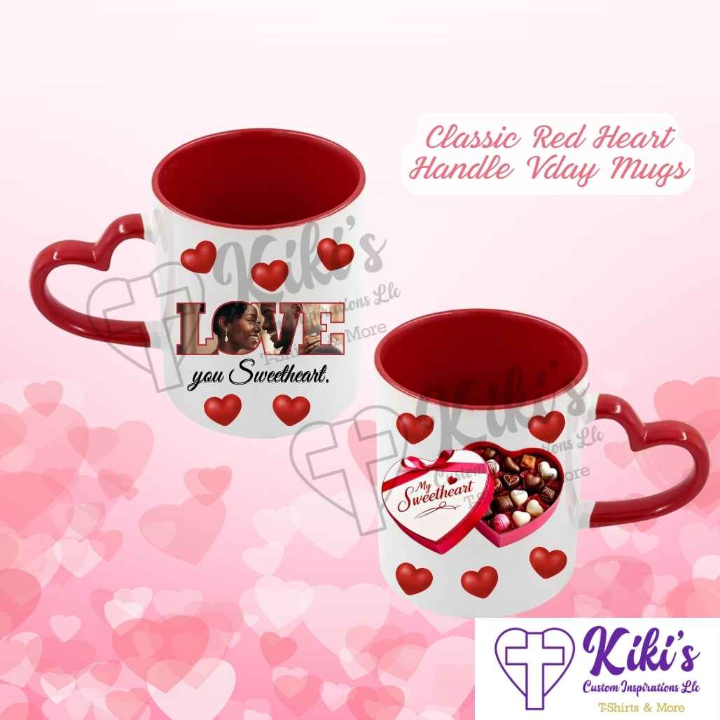 My Sweetheart VDay Red Heart Handle Mug