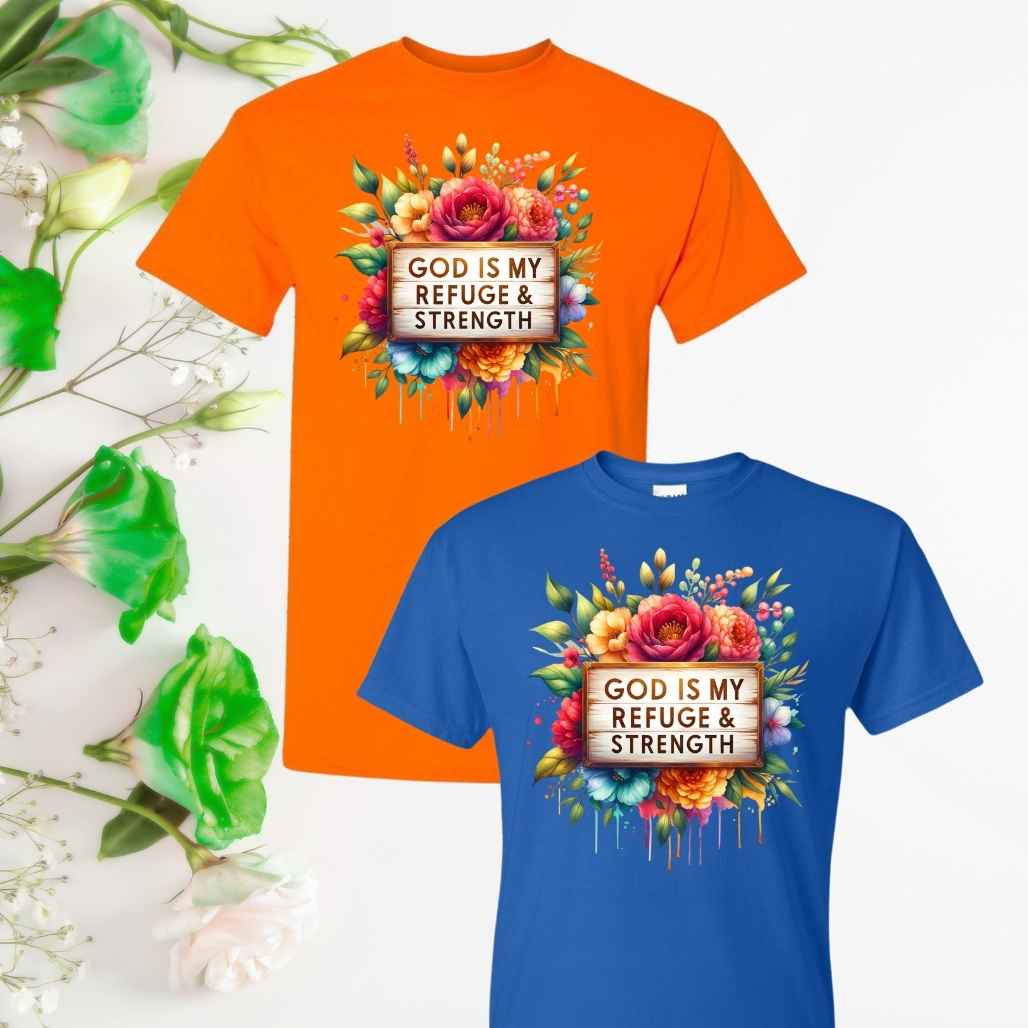 Strength (Floral) Inspirational T-Shirts