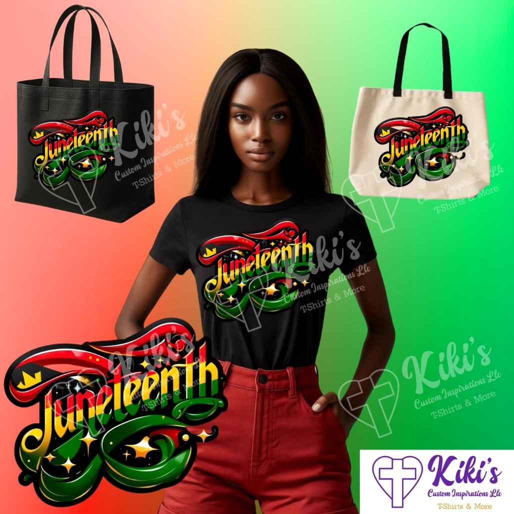 Juneteenth Freedom Waves T-Shirt & Tote