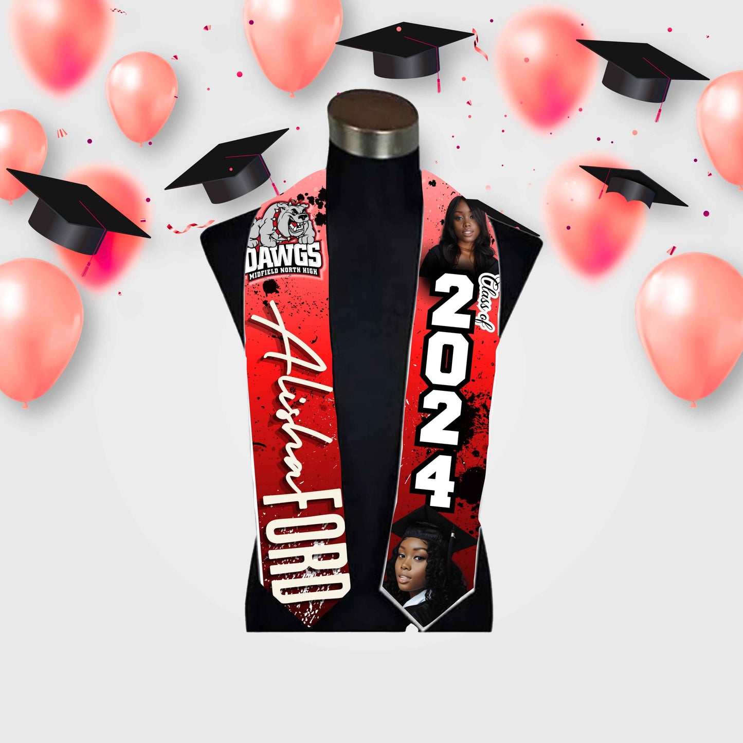 Predesigned Grad Stoles (9 options)