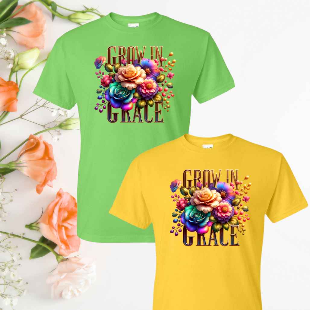 Grace (Floral) Inspirational T-Shirts