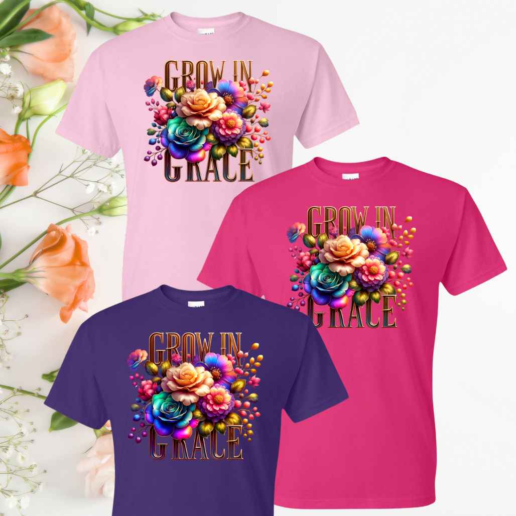 Grace (Floral) Inspirational T-Shirts