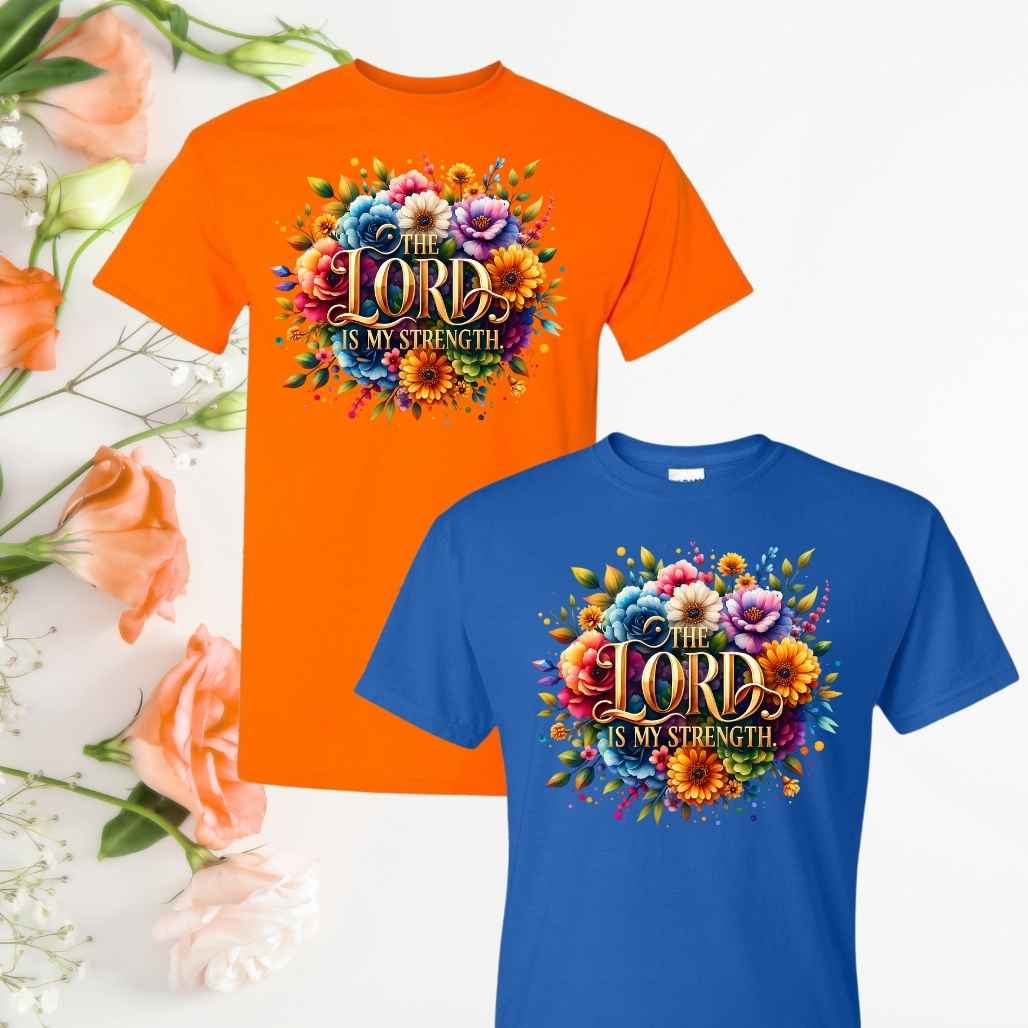 Strength (Floral) Inspirational T-Shirts