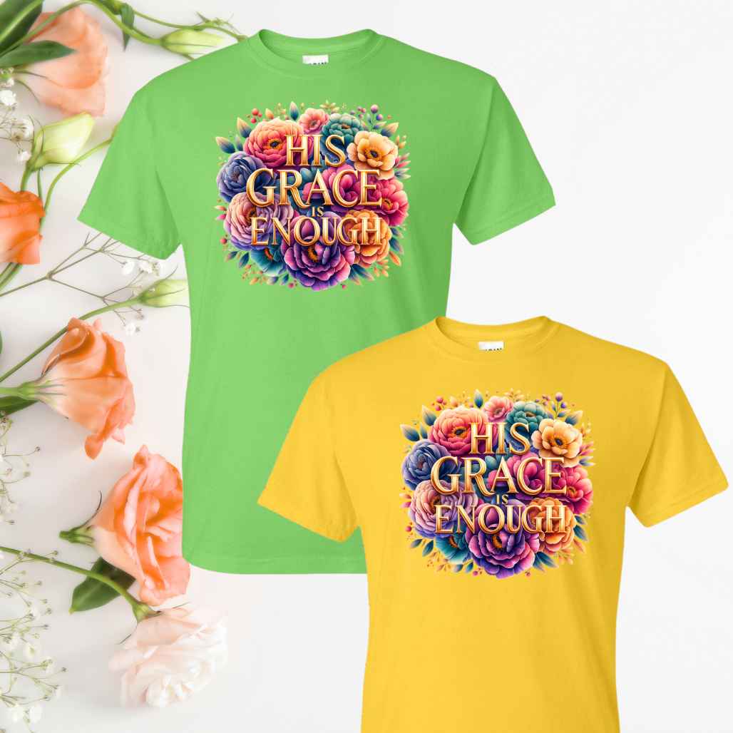 Grace (Floral) Inspirational T-Shirts