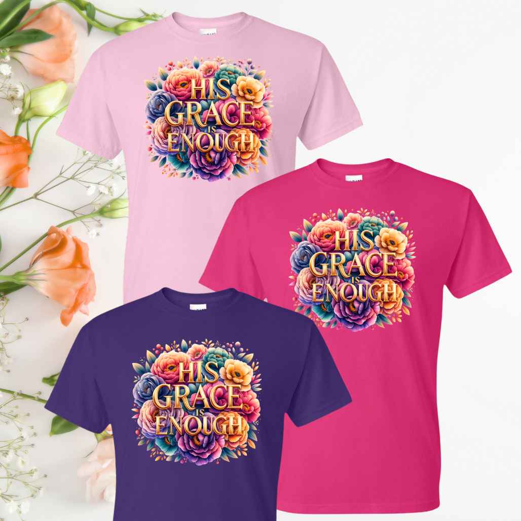 Grace (Floral) Inspirational T-Shirts