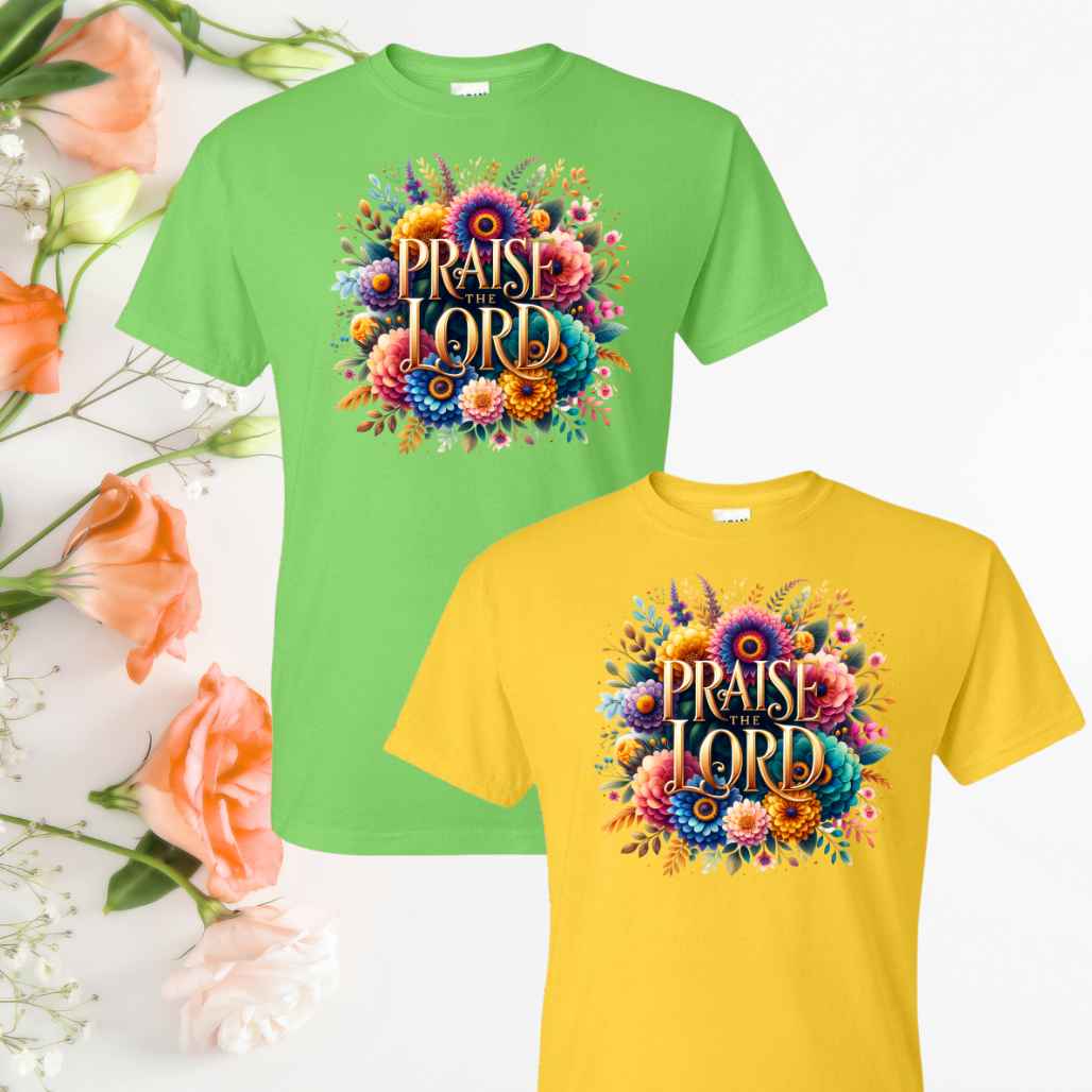 Praise & Worship (Floral) Inspirational T-Shirts