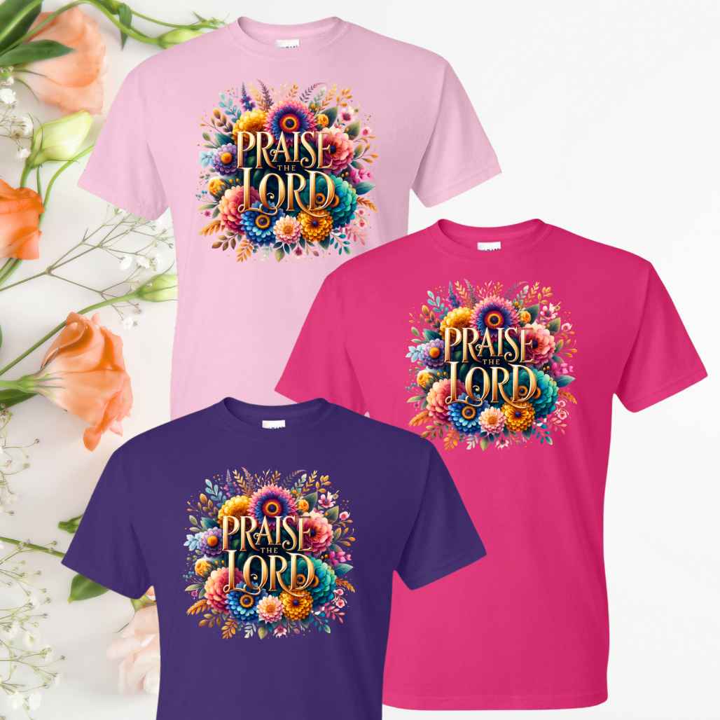 Praise & Worship (Floral) Inspirational T-Shirts