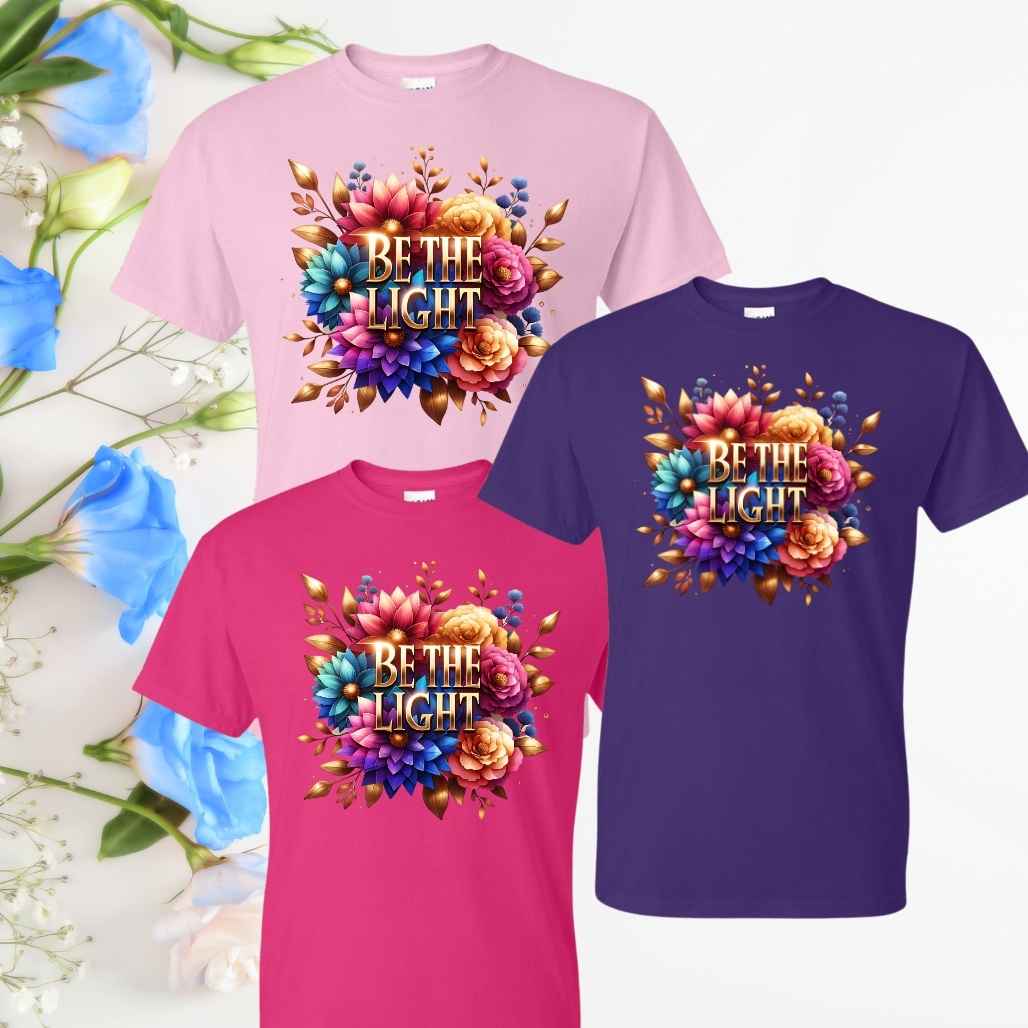 Purpose & Light (Floral) Inspirational T-Shirts