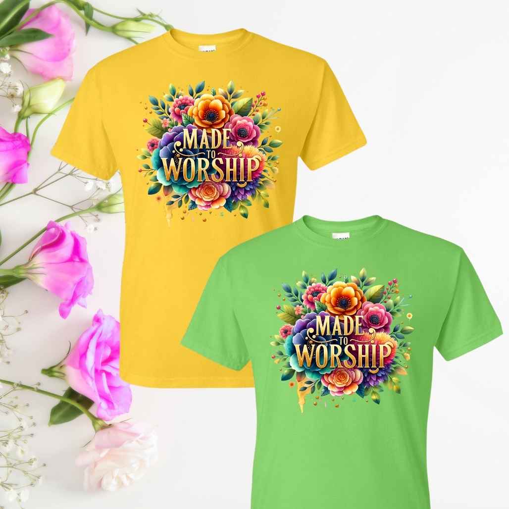 Praise & Worship (Floral) Inspirational T-Shirts