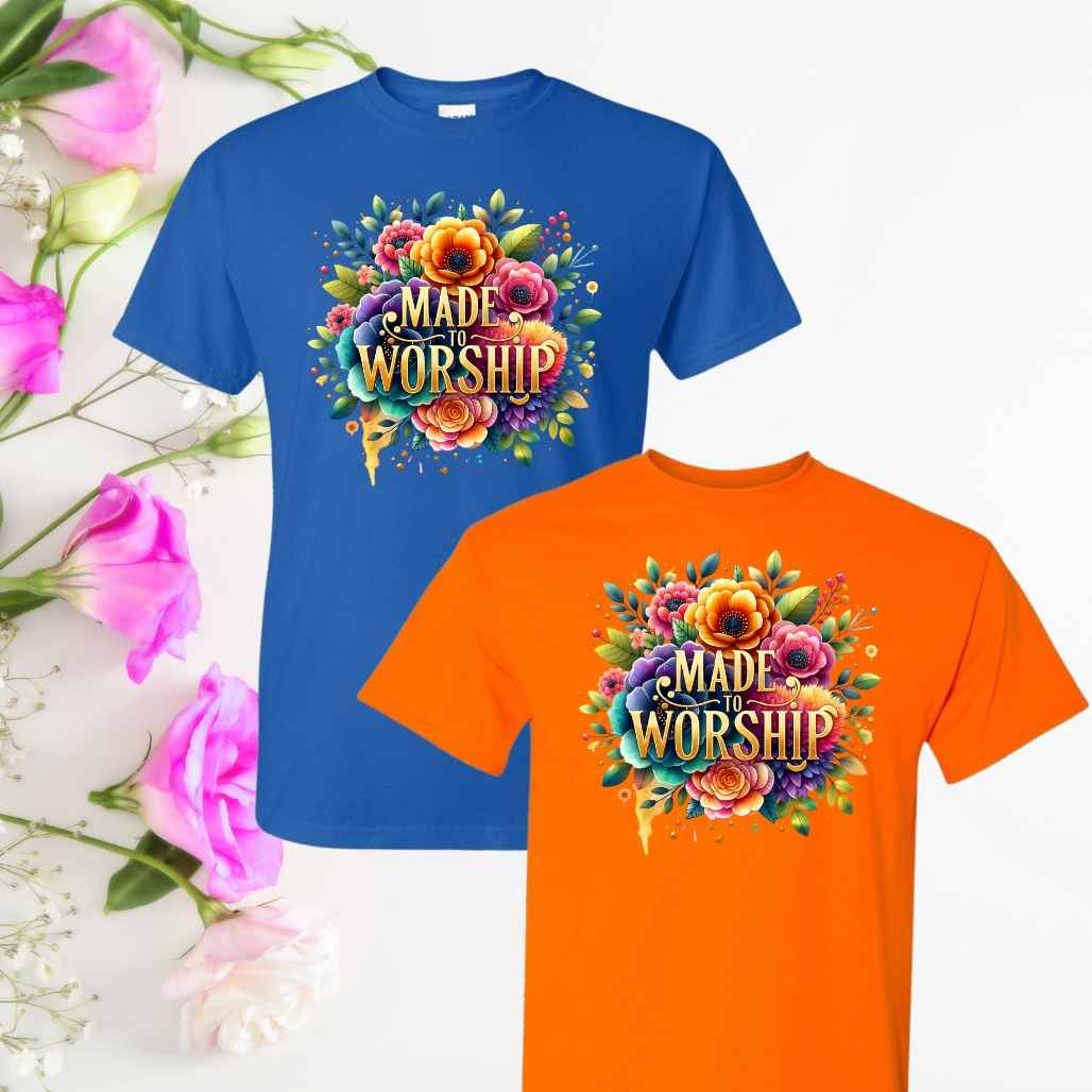 Praise & Worship (Floral) Inspirational T-Shirts