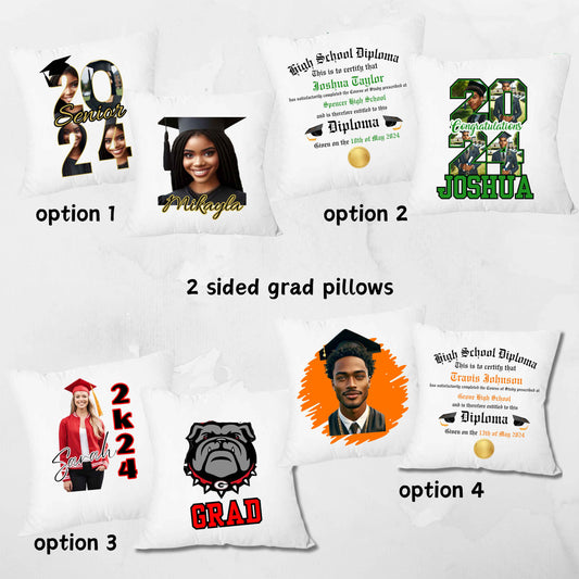 Senior Grad Pillows - 2 Sided (HS/College)