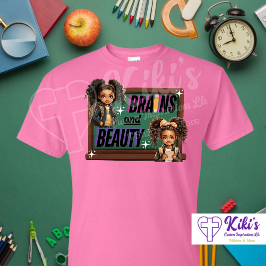 Brains & Beauty Girls T-Shirt