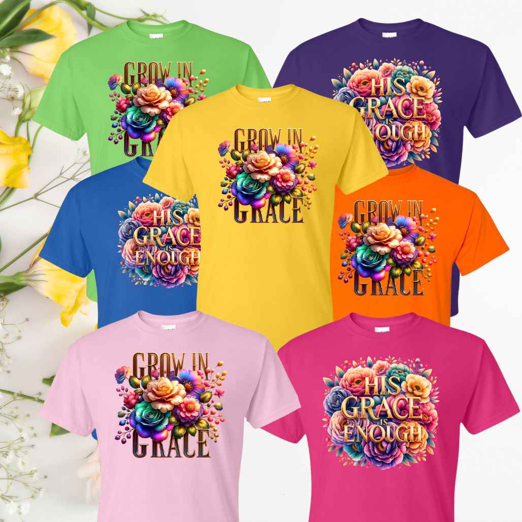 Grace (Floral) Inspirational T-Shirts