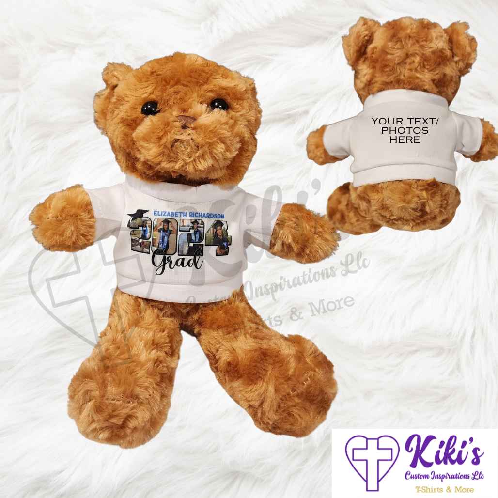 Personalized Grad Gift Bundle with Keychain, Socks, & Teddy Bear