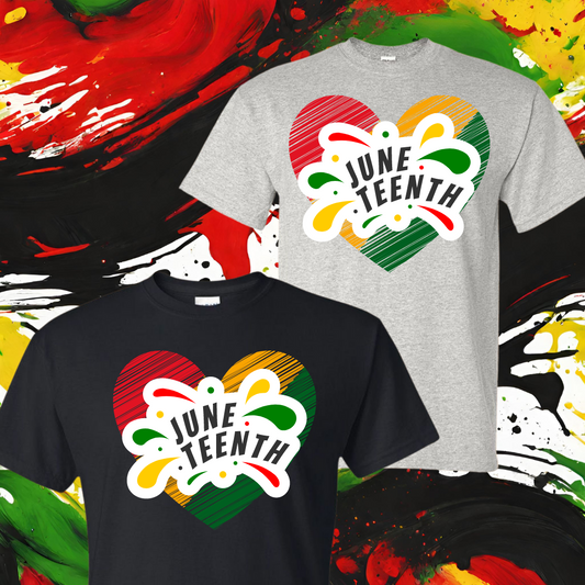 Juneteenth Celebration Heart T-Shirt